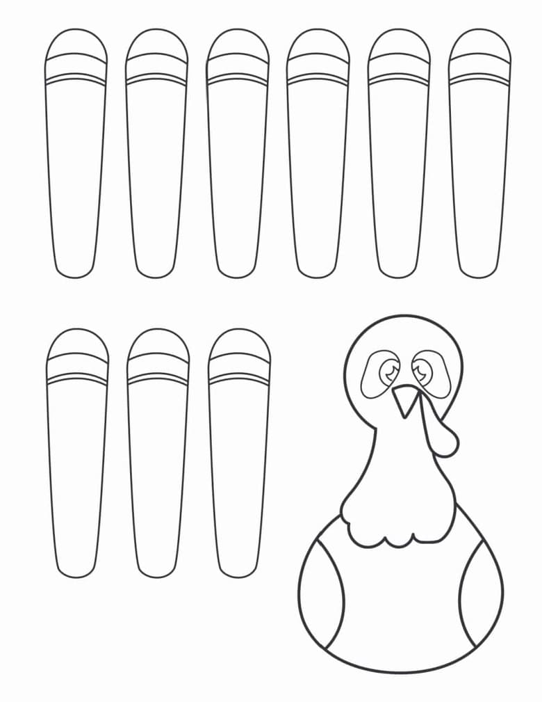 Printable Turkey Feathers Template Printable Turkey Feathers Template