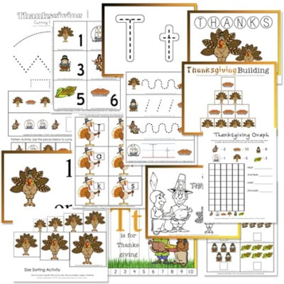 thanksgiving preschool pack