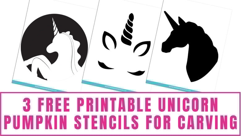 If you have a unicorn lover in your life, download these free printable unicorn pumpkin stencils for carving.