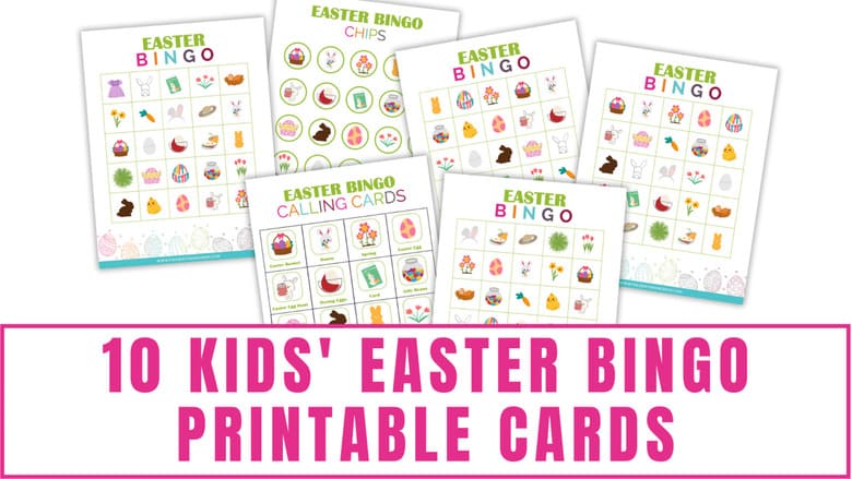 If you need a fun Easter activity for after the Easter egg hunt is over, download these kids Easter Bingo printable cards.