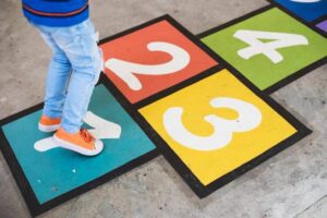 DIY Skip Counting Mat Using Free Printable Bubble Numbers