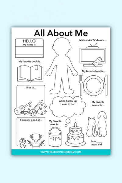all about me worksheet
