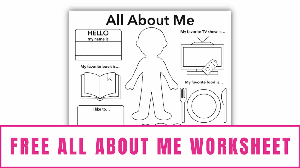 free all about me worksheet