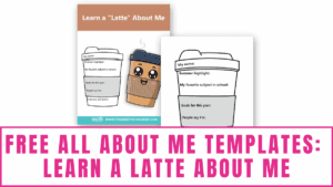 Free All About Me Templates: Learn a Latte About Me