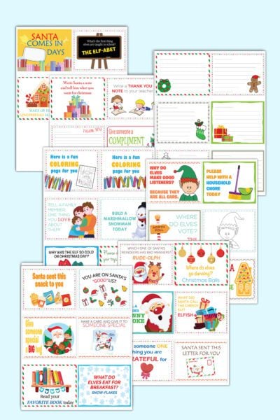 Elf on the Shelf printable notes