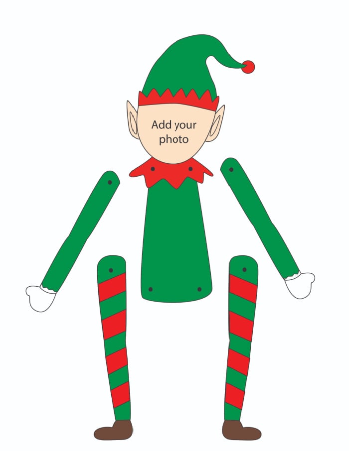 Get creative with this elf yourself template printable; add your kid's picture to the template to transform them into an elf