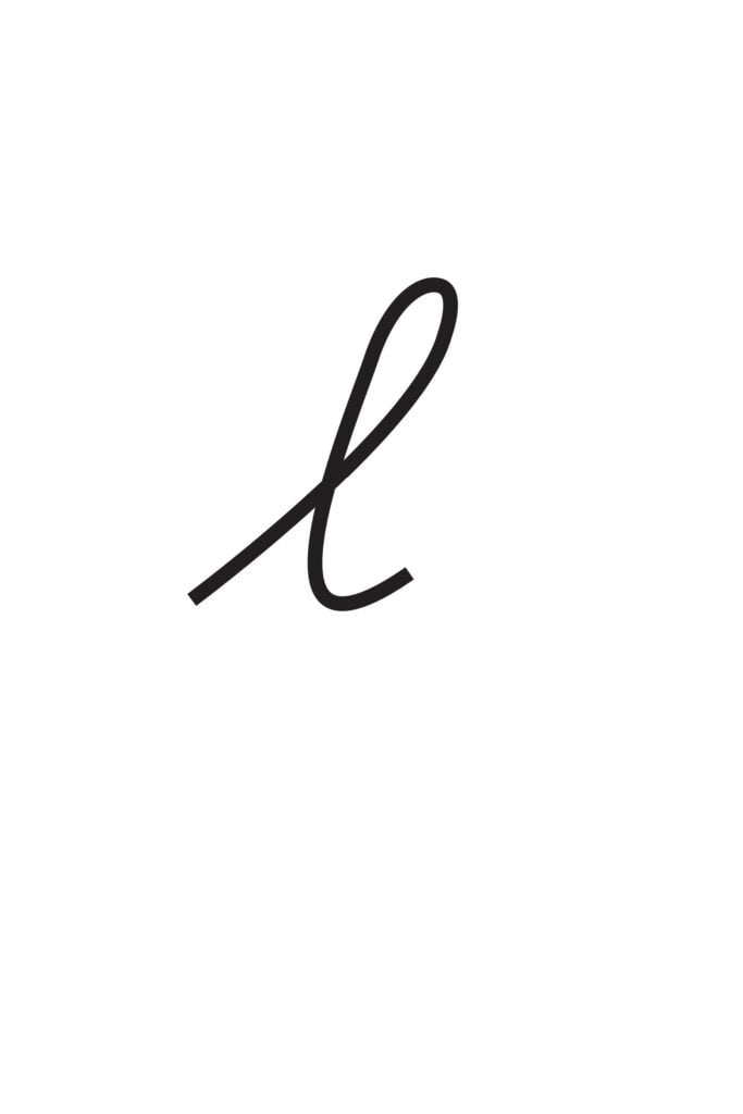 free printable lowercase cursive letters lowercase cursive L