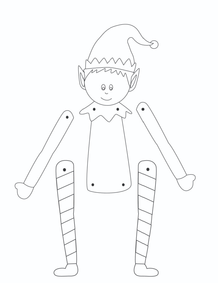 Make the fun last a little longer by opting for a printable elf on the shelf template that your kiddo can color