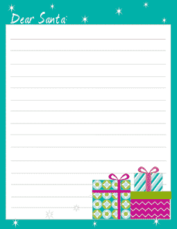 Christmas gifts blank Santa letter template