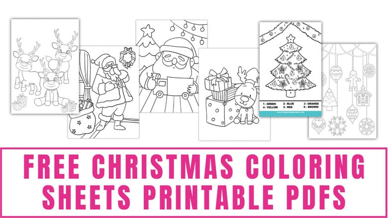 Free Christmas Coloring Sheets Printable PDF