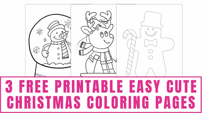 Free Printable Easy Cute Christmas Coloring Pages
