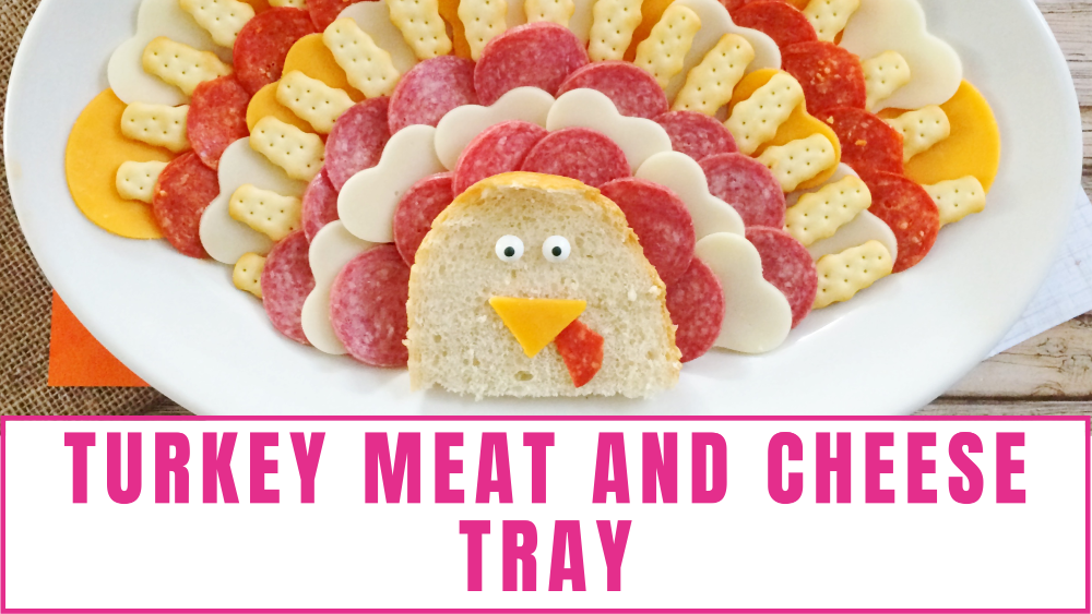 Thanksgiving appetizers turkey meat and cheese tray