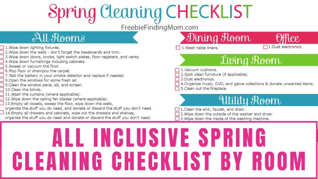 all inclusive spring cleaning checklist