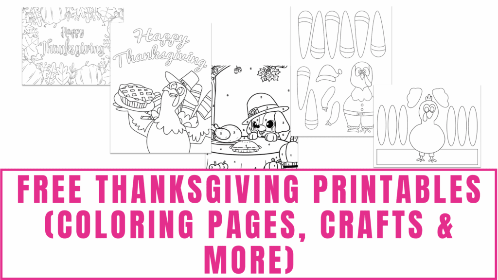 free Thanksgiving printables coloring pages crafts