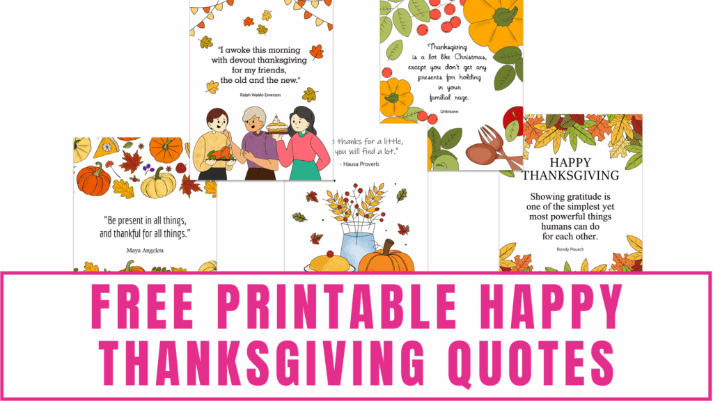 free printable Happy Thanksgiving quotes
