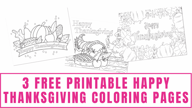 free printable happy Thanksgiving coloring pages free printable happy Thanksgiving coloring pages