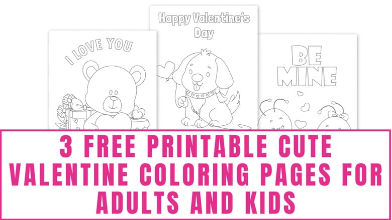 Free Printable Cute Valentine Coloring Pages for Adults Kids Free Printable Cute Valentine Coloring Pages for Adults Kids
