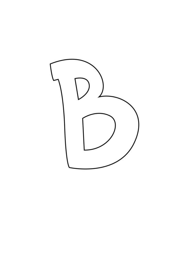 Graffiti Bubble Letter B Printable ()