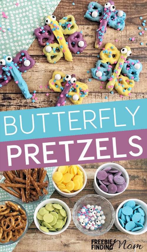 Pretzel snack recipe idea butterflies