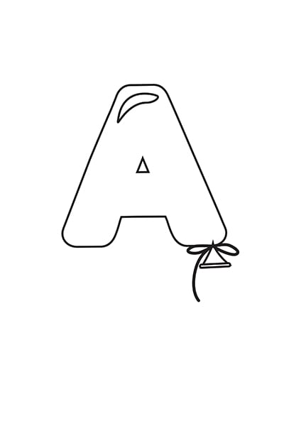 Printable Bubble Letters Balloon Letter A