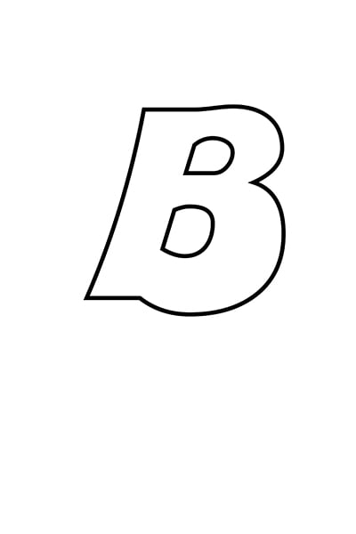 Printable Bubble Letters Fancy Letter B
