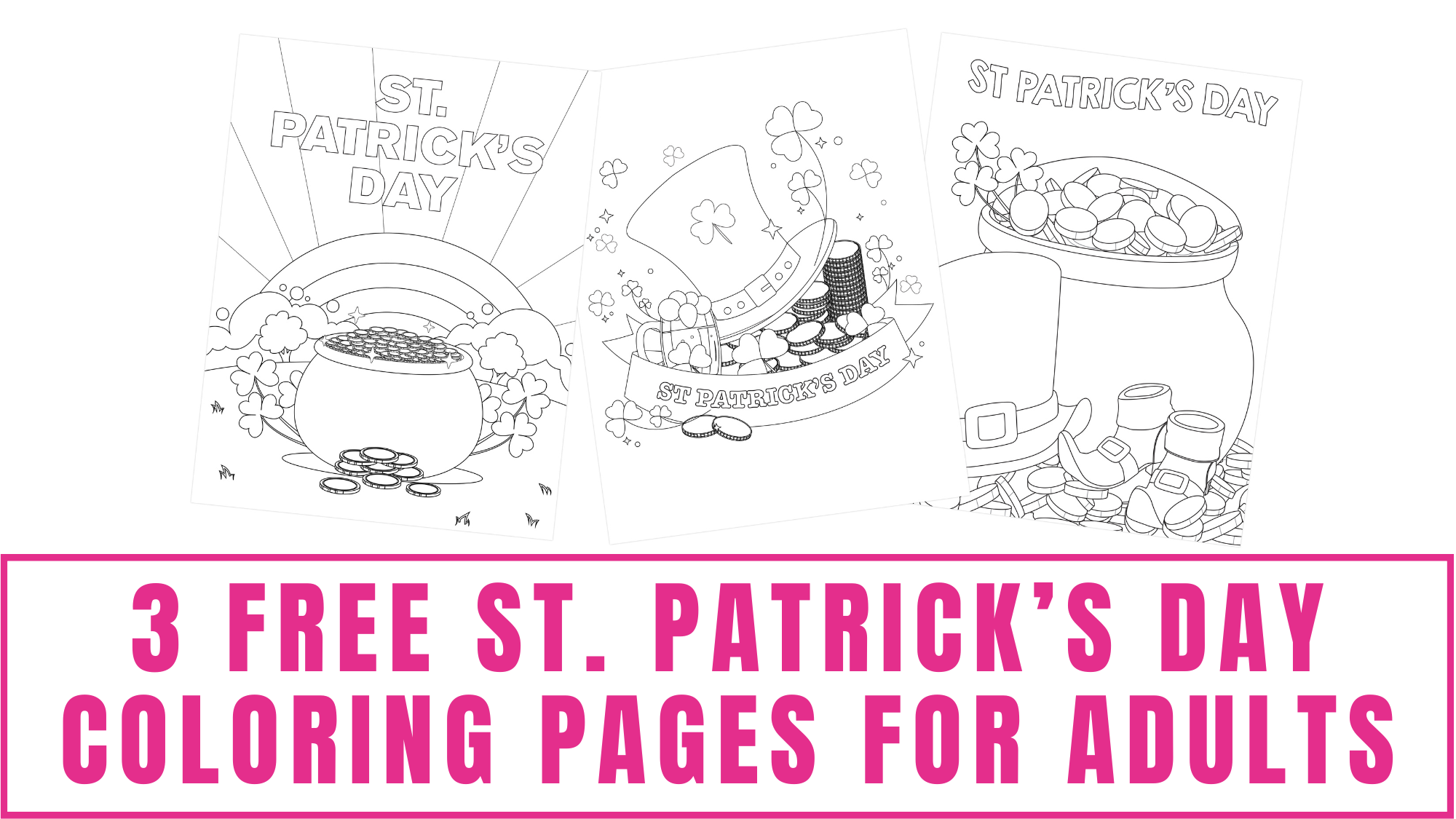 free St Patricks Day coloring pages for adults