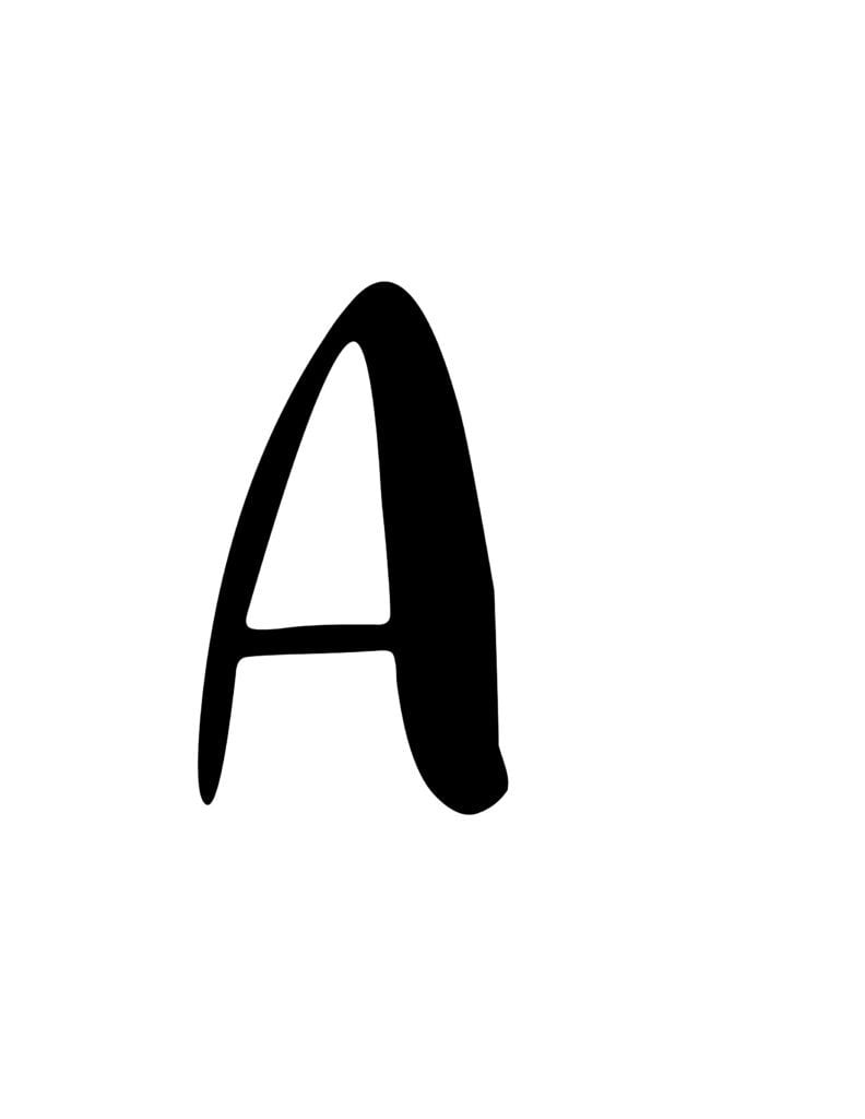 free printable capital modern calligraphy letters modern calligraphy A