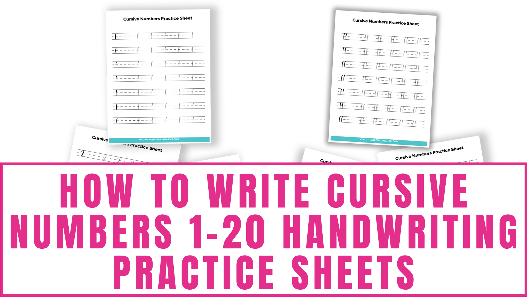 how to write cursive numbers handwriting practice sheets for adults kids