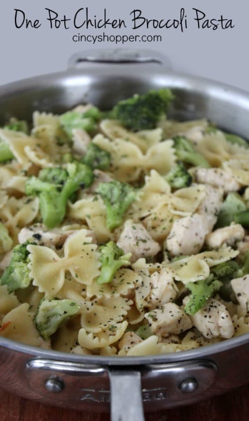 one pot chicken broccoli pasta