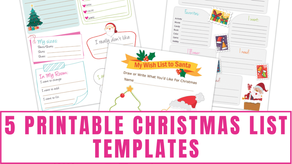 printable Christmas list templates