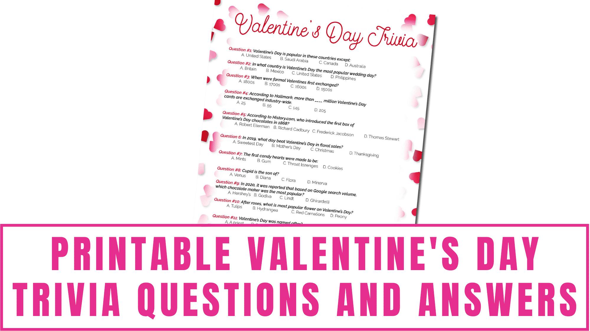 printable Valentines Day trivia questions and answers printable Valentines Day trivia questions and answers