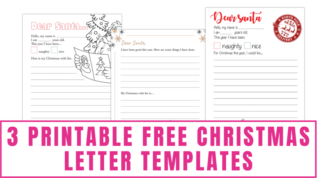 printable free Christmas letter templates