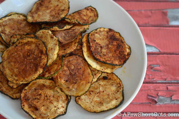 Baked BBQ Zucchini Chips