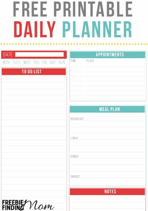 Free Printable Daily Planner Free Printable Daily Planner