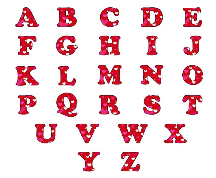 free printable colorful bubble letters valentine bubble letters alphabet