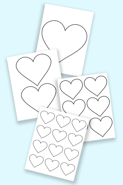free printable heart shapes