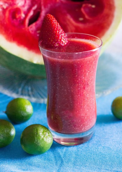 simple strawberry watermelon smoothie