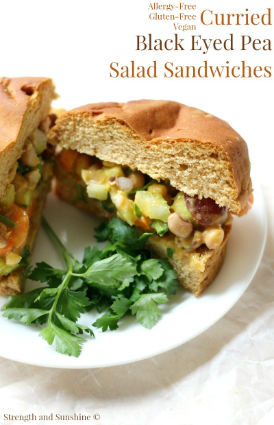 Curried Black Eyed Pea Salad Sandwiches PM ()