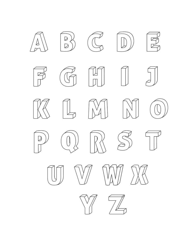 Printable D Bubble Letters Alphabet
