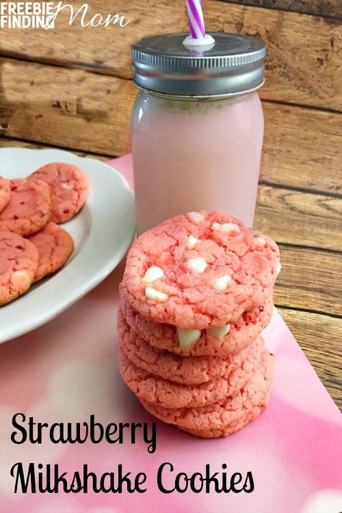 Valentines Day Cookies Recipe Strawberry Milkshake Cookies