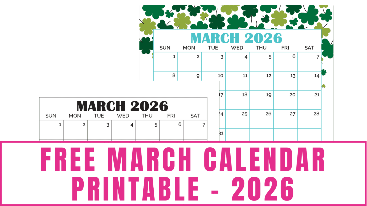 Free March Calendar Printable – 2026