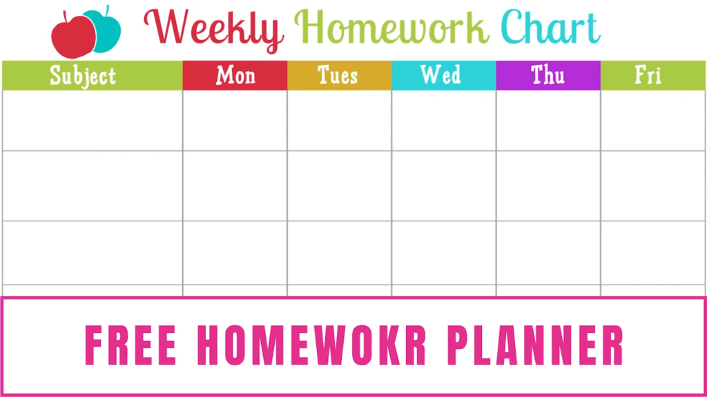 free homework planner