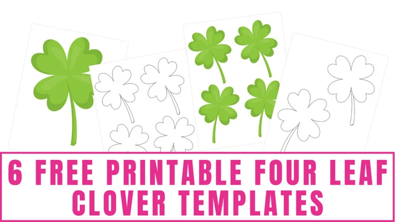 free printable four leaf clover templates free printable four leaf clover templates