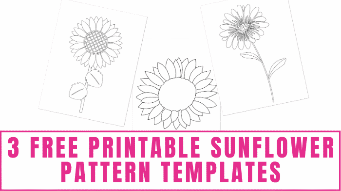free printable sunflower pattern templates