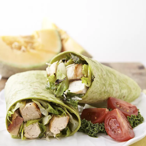 grilled chicken cesear salad wrap