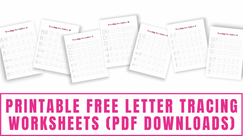printable free letter tracing worksheets PDF downloads