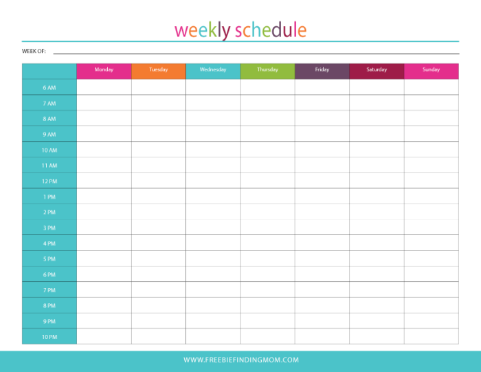 weekly planner printable