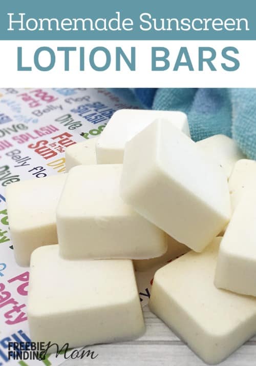 Homemade natural sunscreen lotion bars