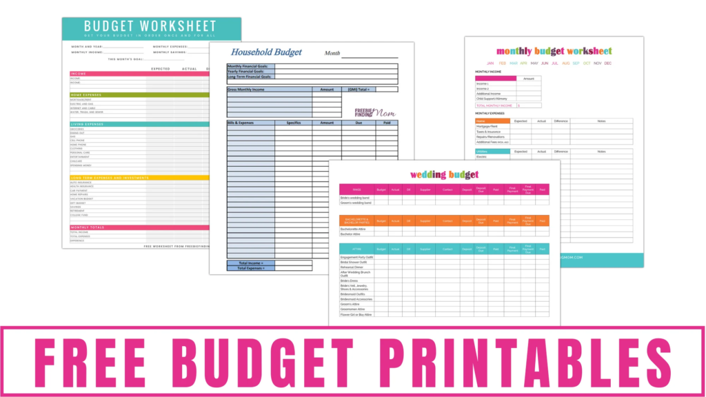 free budget printables