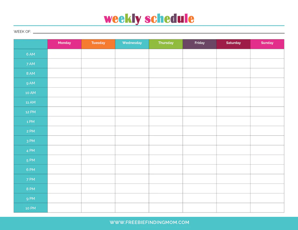 weekly planner printable
